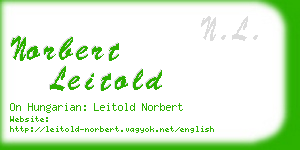 norbert leitold business card